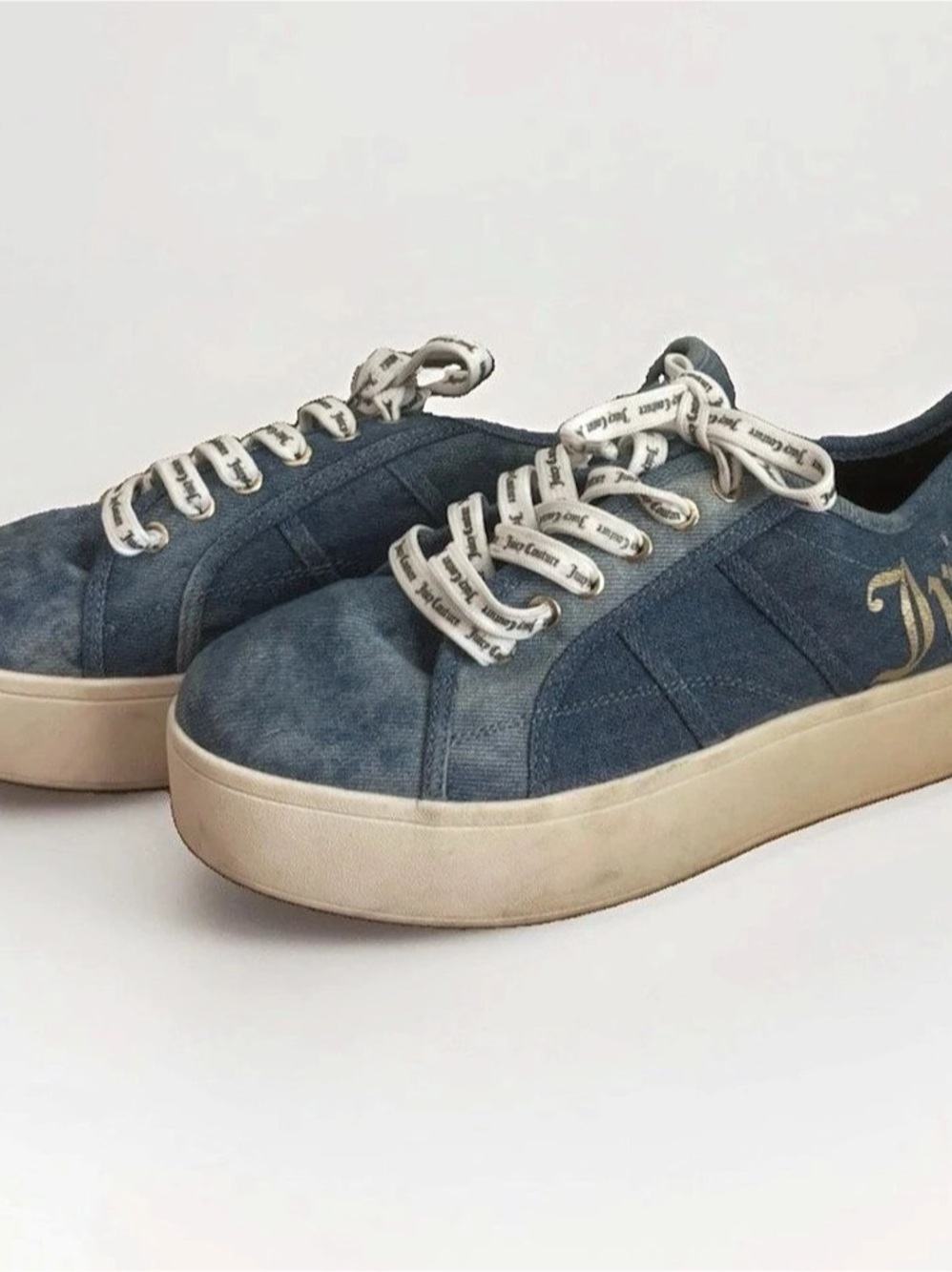 Juicy Couture Platform Sneakers in Blue & White